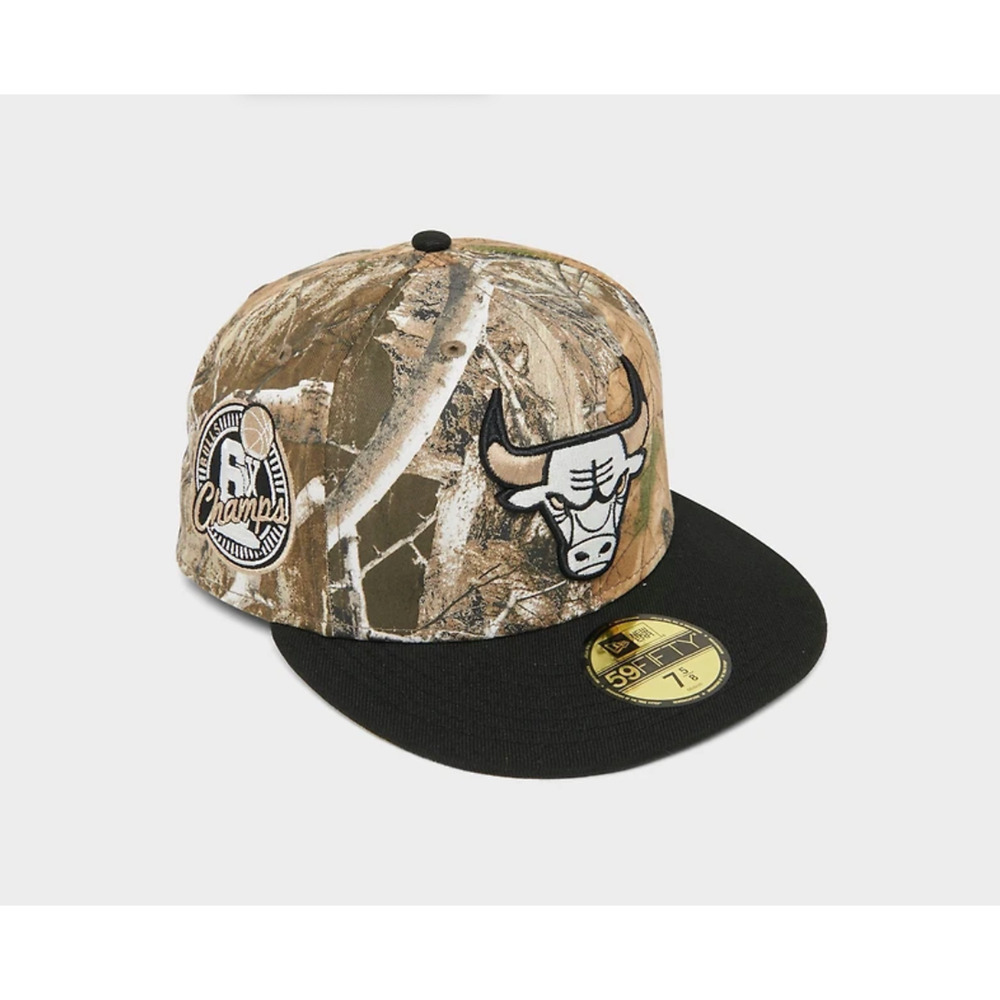 New Era Chicago Bulls Exclusive REAL TREE CAMO 59FIFTY Fitted Hat Cap